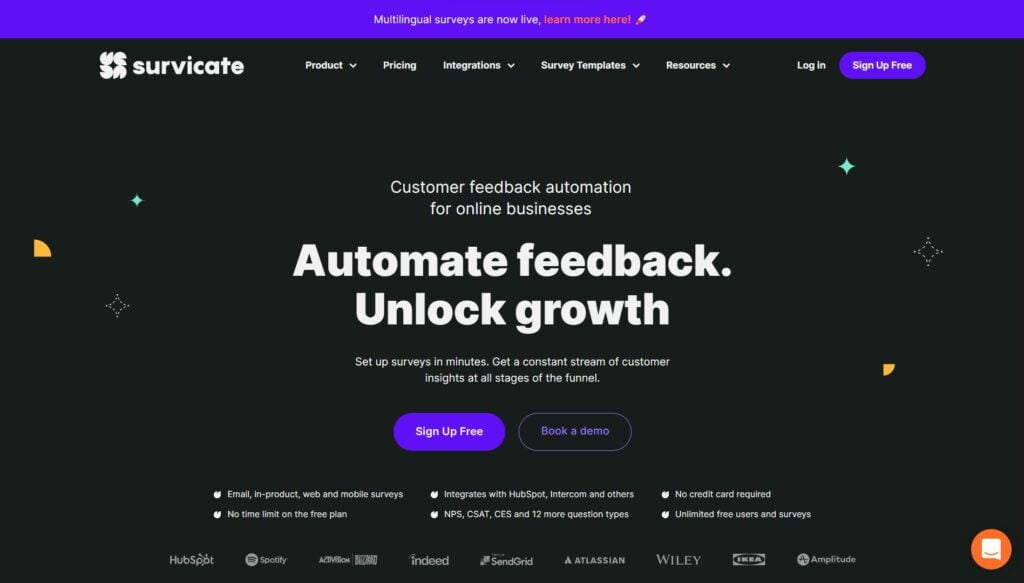 Market Research Software 7- Survicate